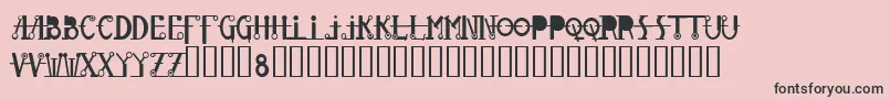 Glovebox Font – Black Fonts on Pink Background