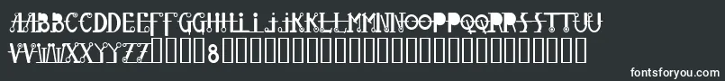 Glovebox-fontti – valkoiset fontit mustalla taustalla