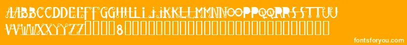 Glovebox Font – White Fonts on Orange Background