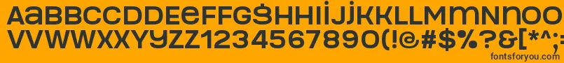 Шрифт Manophiser – чёрные шрифты на оранжевом фоне