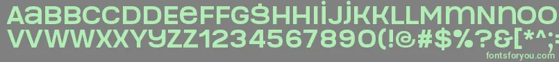 フォントManophiser – 灰色の背景に緑のフォント