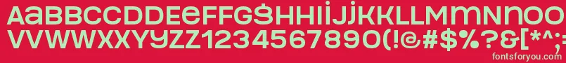 フォントManophiser – 赤い背景に緑の文字
