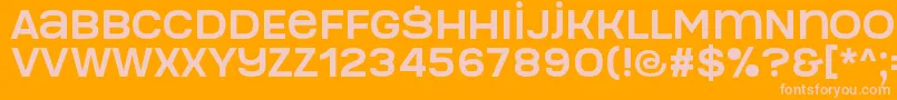 Czcionka Manophiser – różowe czcionki na pomarańczowym tle