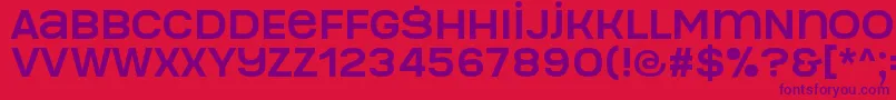 Manophiser Font – Purple Fonts on Red Background
