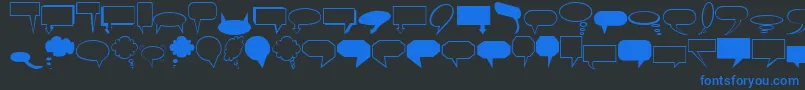 Police TennesseeRegular – polices bleues sur fond noir