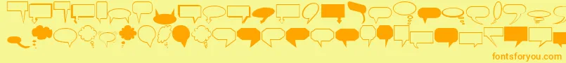 TennesseeRegular-Schriftart – Orangefarbene Schriften auf gelbem Hintergrund