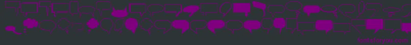 Fonte TennesseeRegular – fontes roxas em um fundo preto