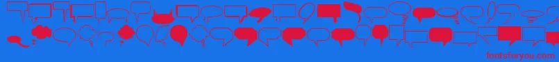 TennesseeRegular Font – Red Fonts on Blue Background