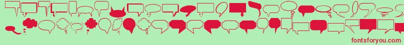 fuente TennesseeRegular – Fuentes Rojas Sobre Fondo Verde