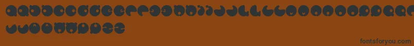 Masterpanda-Schriftart – Schwarze Schriften auf braunem Hintergrund