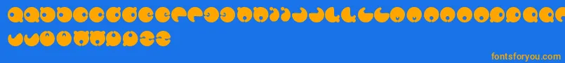 Masterpanda Font – Orange Fonts on Blue Background