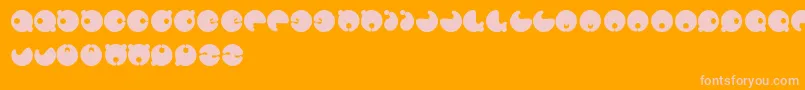 Masterpanda Font – Pink Fonts on Orange Background