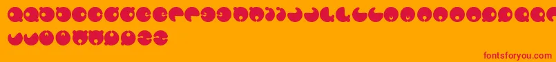 Masterpanda Font – Red Fonts on Orange Background