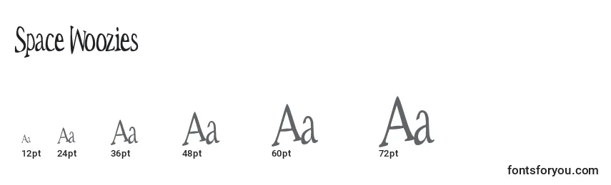 Space Woozies Font Sizes