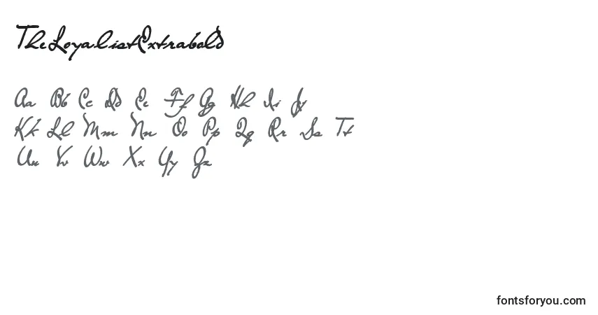 Schriftart TheLoyalistExtrabold – Alphabet, Zahlen, spezielle Symbole