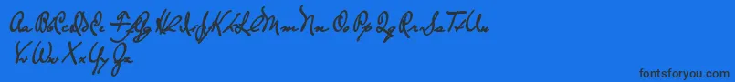 TheLoyalistExtrabold Font – Black Fonts on Blue Background