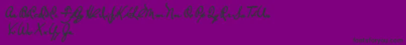TheLoyalistExtrabold-Schriftart – Schwarze Schriften auf violettem Hintergrund