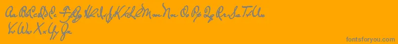 Police TheLoyalistExtrabold – polices grises sur fond orange