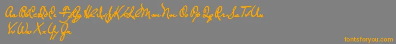 Шрифт TheLoyalistExtrabold – оранжевые шрифты на сером фоне