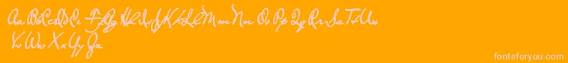 TheLoyalistExtrabold Font – Pink Fonts on Orange Background