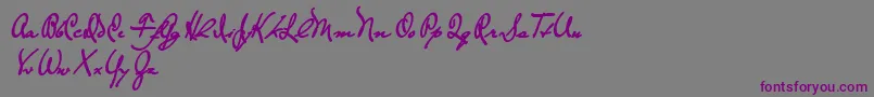 TheLoyalistExtrabold-Schriftart – Violette Schriften auf grauem Hintergrund