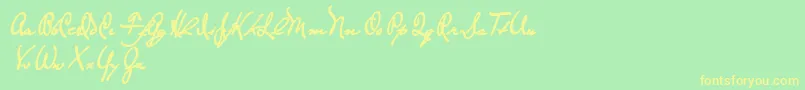 TheLoyalistExtrabold Font – Yellow Fonts on Green Background