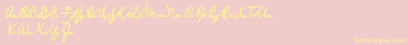 TheLoyalistExtrabold Font – Yellow Fonts on Pink Background