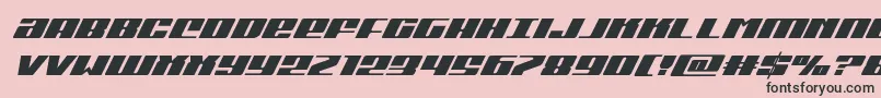 Michigansuperital-fontti – mustat fontit vaaleanpunaisella taustalla