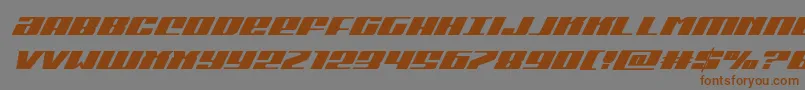 Шрифт Michigansuperital – коричневые шрифты на сером фоне