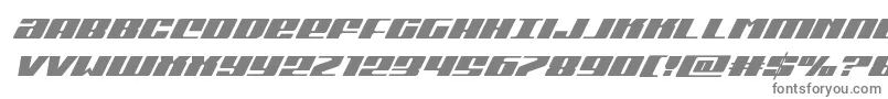 フォントMichigansuperital – 白い背景に灰色の文字
