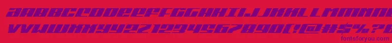 Michigansuperital Font – Purple Fonts on Red Background