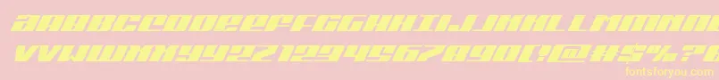Michigansuperital Font – Yellow Fonts on Pink Background