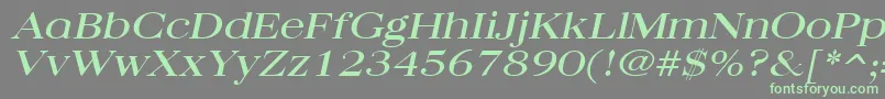 Lisätietoja QuantasbroadItalic-fontista QuantasbroadItalic-fontti – vihreät fontit harmaalla taustalla