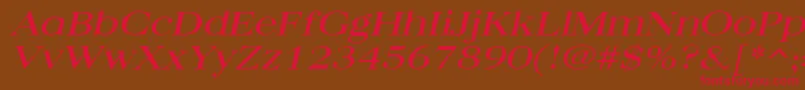 Шрифт QuantasbroadItalic – красные шрифты на коричневом фоне