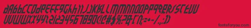 フォントValkyrieBoldItalic – 赤い背景に黒い文字