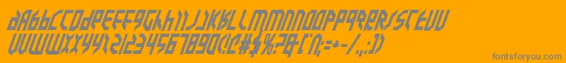 ValkyrieBoldItalic Font – Gray Fonts on Orange Background