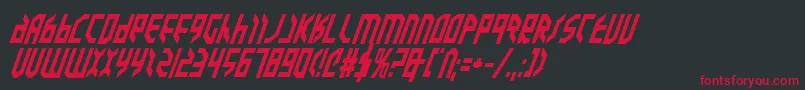 ValkyrieBoldItalic Font – Red Fonts on Black Background