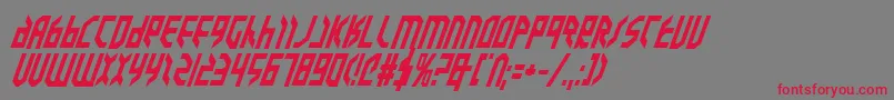 ValkyrieBoldItalic Font – Red Fonts on Gray Background