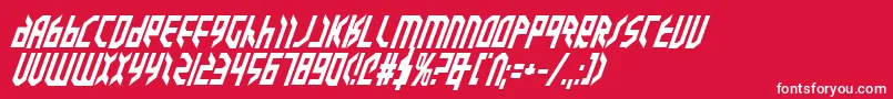 ValkyrieBoldItalic Font – White Fonts on Red Background