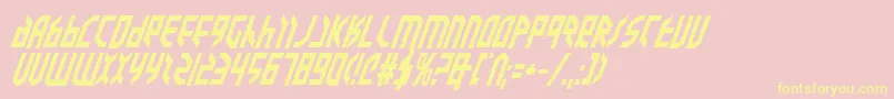 ValkyrieBoldItalic Font – Yellow Fonts on Pink Background