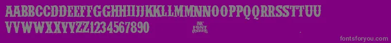 IfcWildrodeoBold2 Font – Gray Fonts on Purple Background