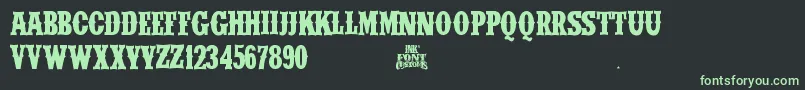 IfcWildrodeoBold2 Font – Green Fonts on Black Background