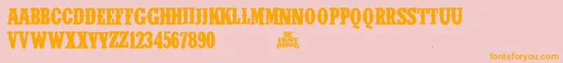 IfcWildrodeoBold2 Font – Orange Fonts on Pink Background