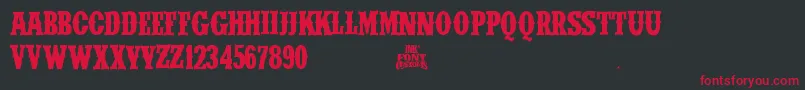 IfcWildrodeoBold2 Font – Red Fonts on Black Background
