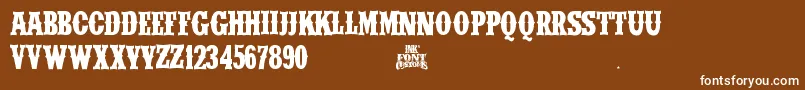 IfcWildrodeoBold2 Font – White Fonts on Brown Background