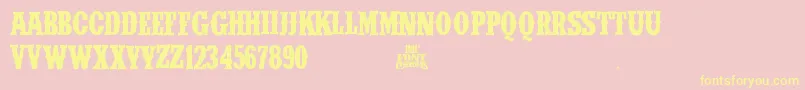 IfcWildrodeoBold2 Font – Yellow Fonts on Pink Background