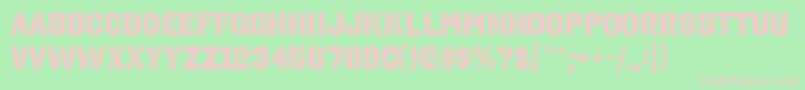 OctinstencilhvRegular Font – Pink Fonts on Green Background