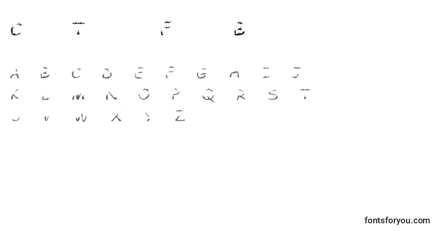 Schriftart ComicTragedyFlamesBc – Alphabet, Zahlen, spezielle Symbole