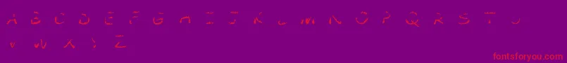 ComicTragedyFlamesBc Font – Red Fonts on Purple Background