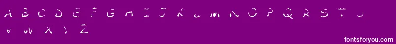 ComicTragedyFlamesBc Font – White Fonts on Purple Background